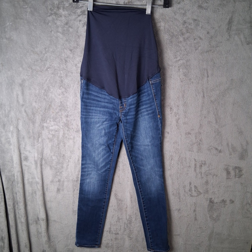 Madewell Maternity Skinny Jeans Dark Wash Over The Belly G8318 Women Size 24